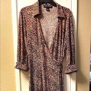 Jones New York Multicolor Patterned Dress